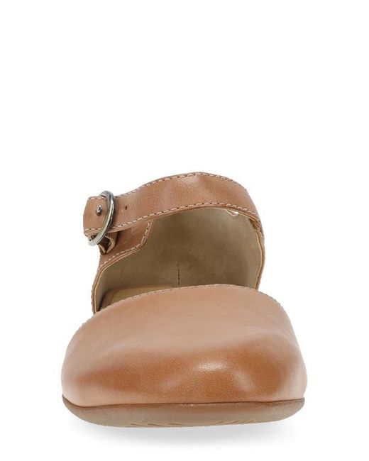 Dansko Brown Liv Ankle Strap Flat