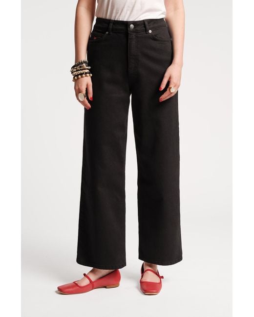 Frances Valentine Black Ace Jean Solid Stretch Denim
