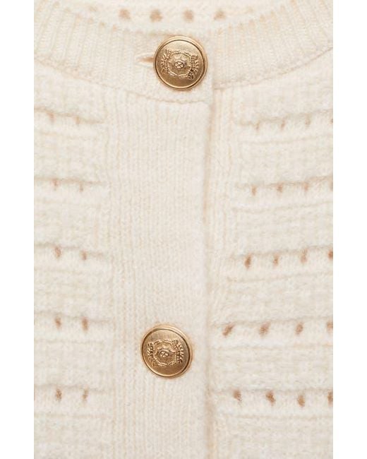 Mango Blue Open Stitch Cardigan