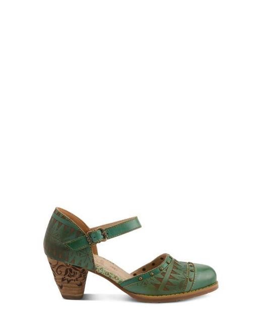 Spring Step Green Niobella Ankle Strap Pump