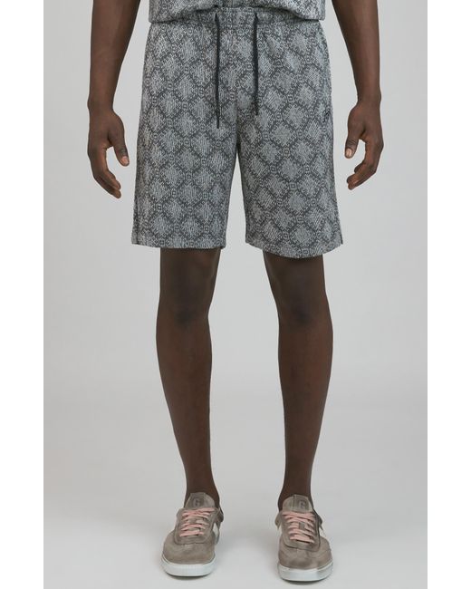 PRPS Gray Beppu Cotton Blend Drawstring Shorts for men