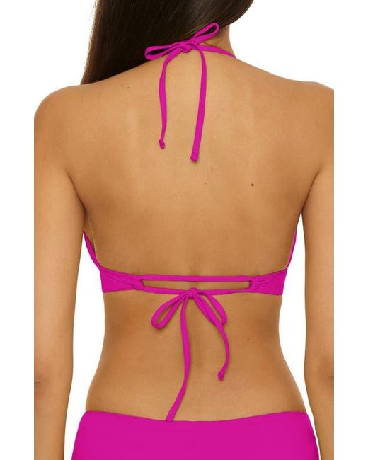 Becca Purple Color Code Halter Bikini Top