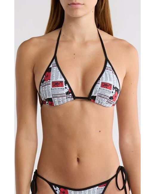 PacSun Black Corinne Triangle Bikini Top