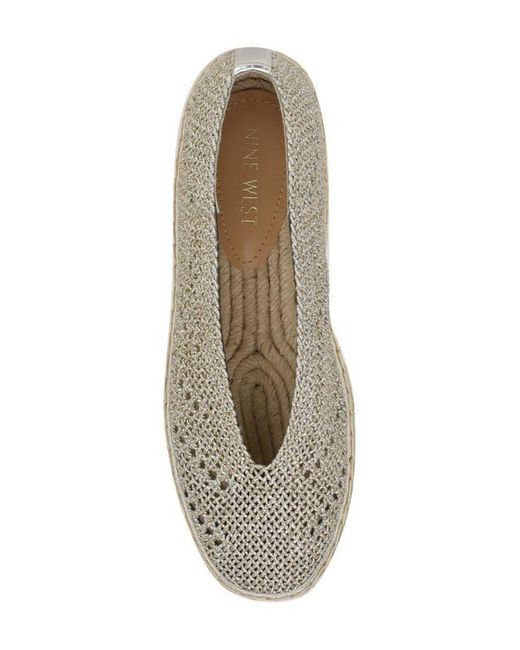 Nine West Metallic Rorie Woven Espadrille