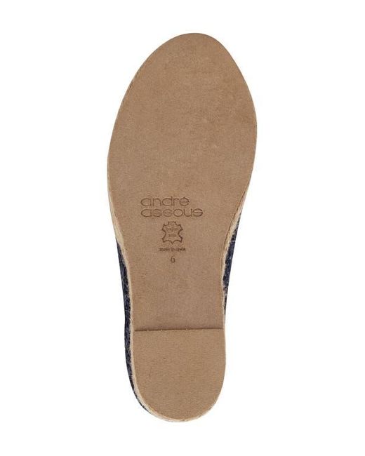 Andre Assous Blue Patti Espadrille Wedge