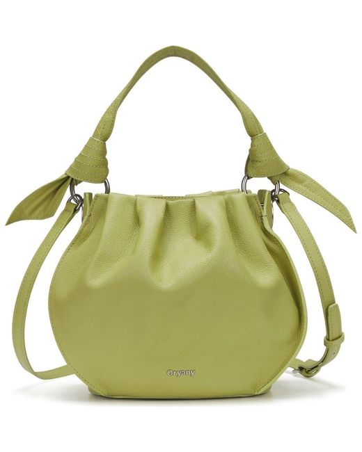 orYANY Green Selena Leather Bucket Bag