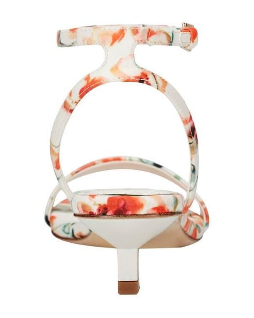 Marc Fisher Metallic Alona Ankle Strap Kitten Heel Sandal