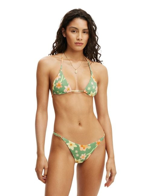 Cotton On Multicolor Micro String Triangle Bikini Top
