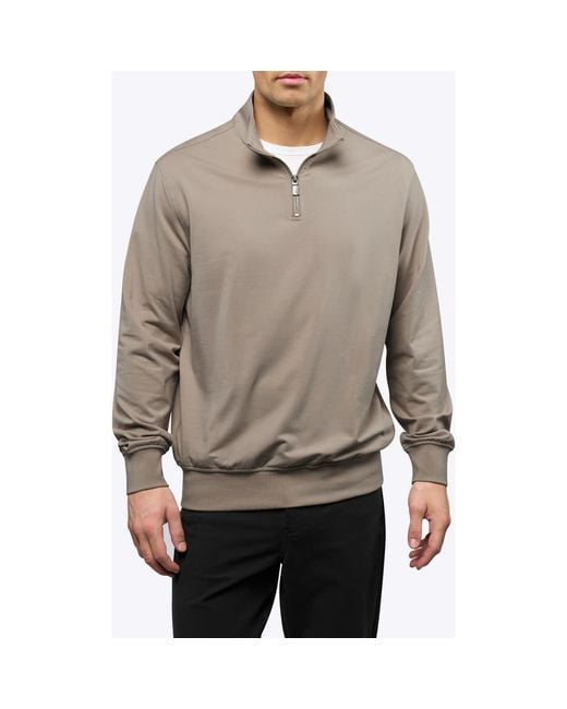 Cuts Gray Hyperloop Quarter Zip for men