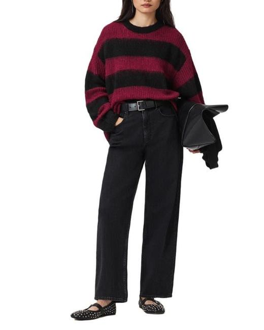 AllSaints Red Onxy Stripe Sweater