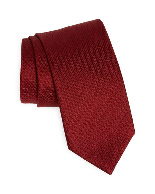 Brioni Red Solid Silk Tie for men