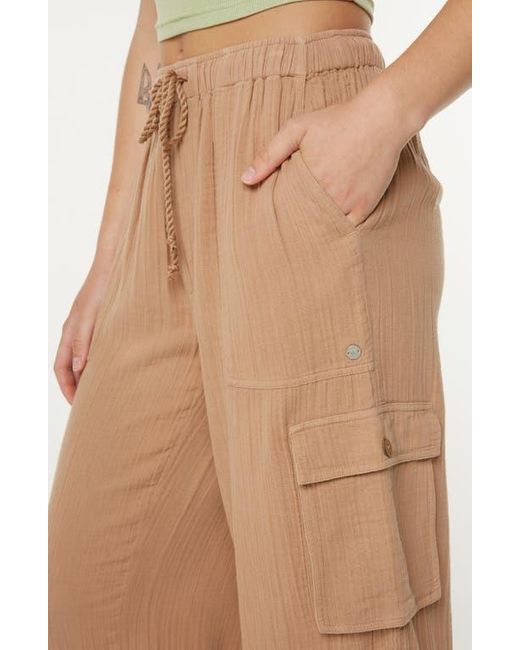 Roxy Natural Precious Cargo Beach Cotton Gauze Pants