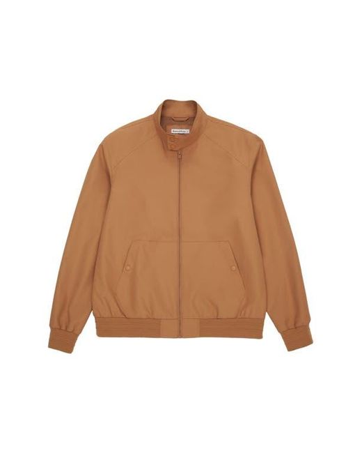 Rokka&Rolla Brown Classic Full Zip Bomber Jacket for men