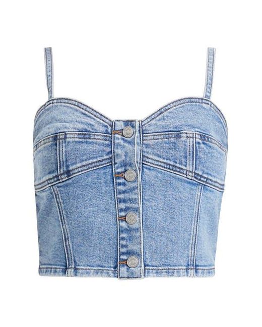 Bayeas Blue Lunna Denim Corset Top