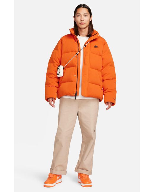 Nike Oversize Therma-fit Down Puffer Jacket in Orange for Men | Lyst