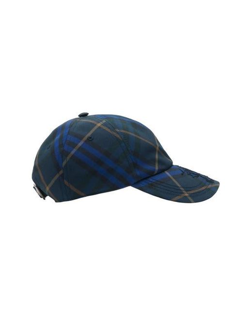 Burberry Blue Ekd Check Baseball Cap for men