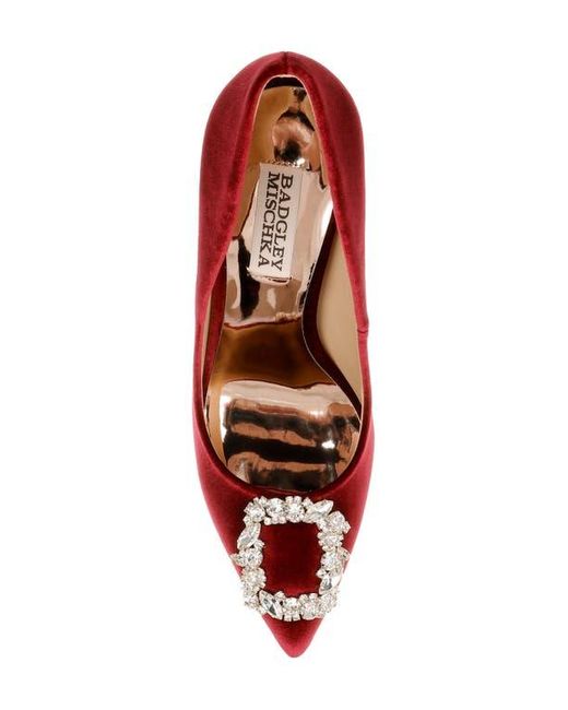 Badgley Mischka Brown Cher Crystal Embellished Pump