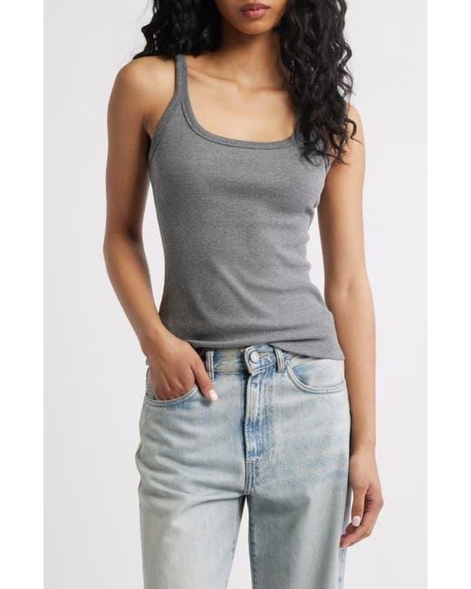TOPSHOP Gray Rib Camisole