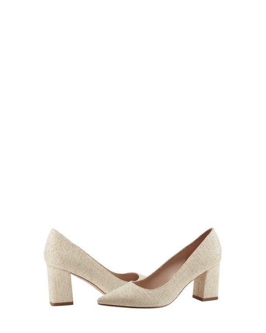 Marc Fisher Natural Zala Block Heel Pump