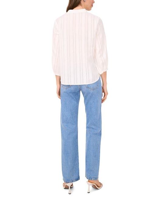 Halogen® White Cotton Button-Up Top