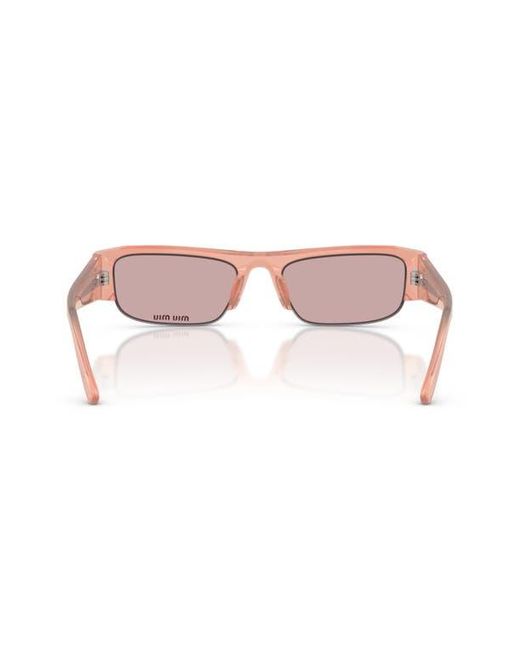 Miu Miu Pink 54Mm Rectangular Sunglasses