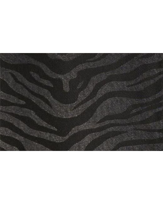 PTCL Black Ainhoanon Zebra Print Denim Shacket