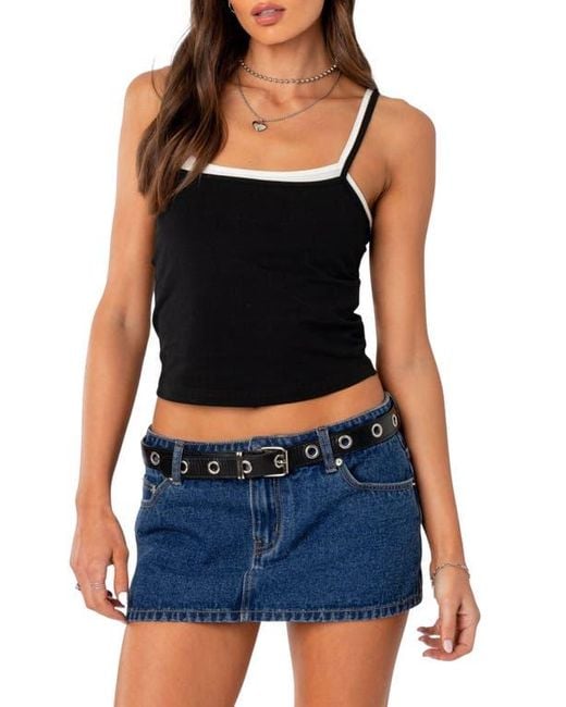 Edikted Black Layered Camisole