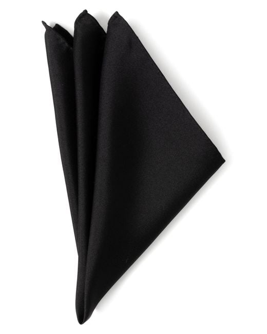 Cufflinks Inc. Black Silk Pocket Square for men