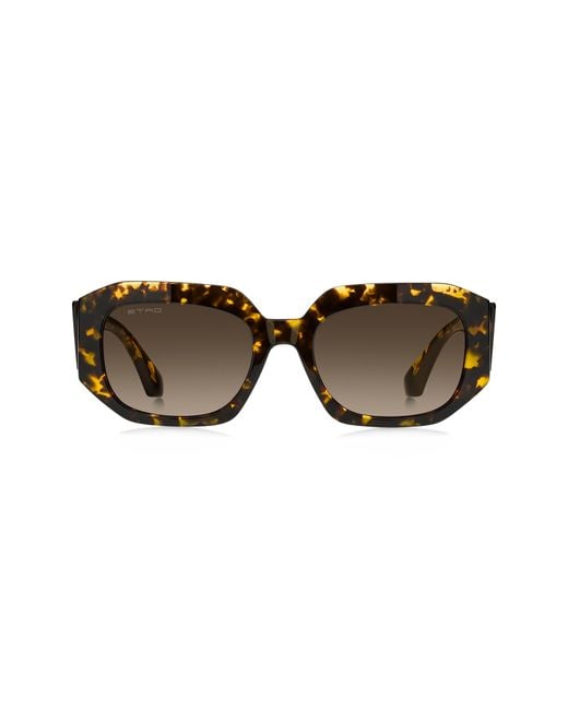 Etro Brown 55Mm Gradient Geometric Sunglasses