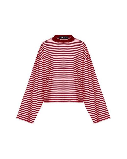 Lioness Red Bloom Stripe Top