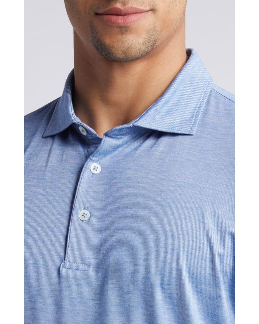 Peter Millar Blue Crown Crafted Excursionist Flex Pinstripe Polo for men