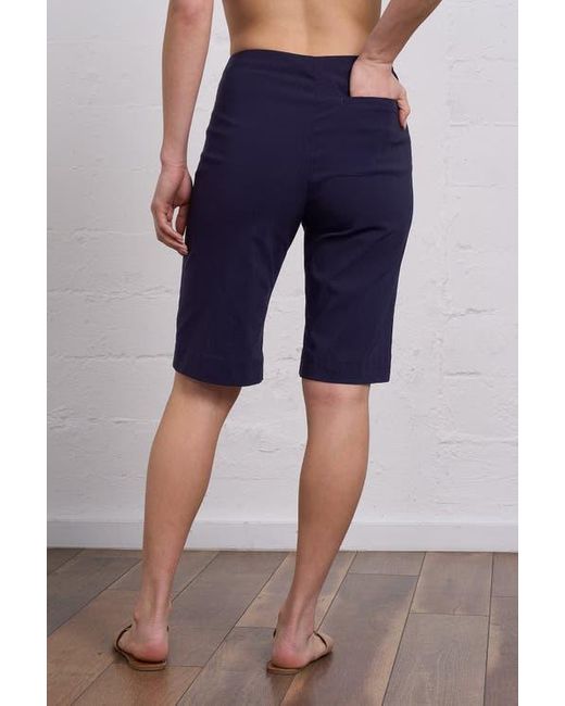Franne Golde Blue All-Season Slim Stretch Bermuda Short