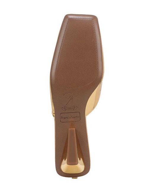 Franco Sarto Metallic Nicola Square Toe Mule