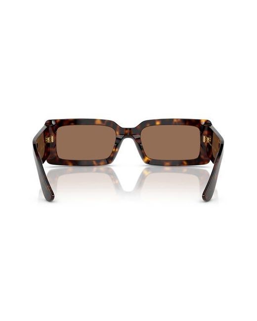 Dolce & Gabbana Brown 53Mm Rectangular Sunglasses