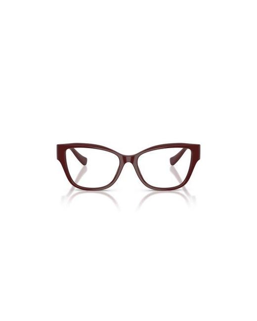 Versace Brown 54Mm Rectangle Optical Glasses