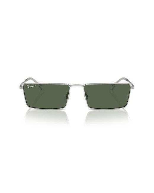 Ray-Ban Green Emy 56Mm Rectangular Sunglasses for men