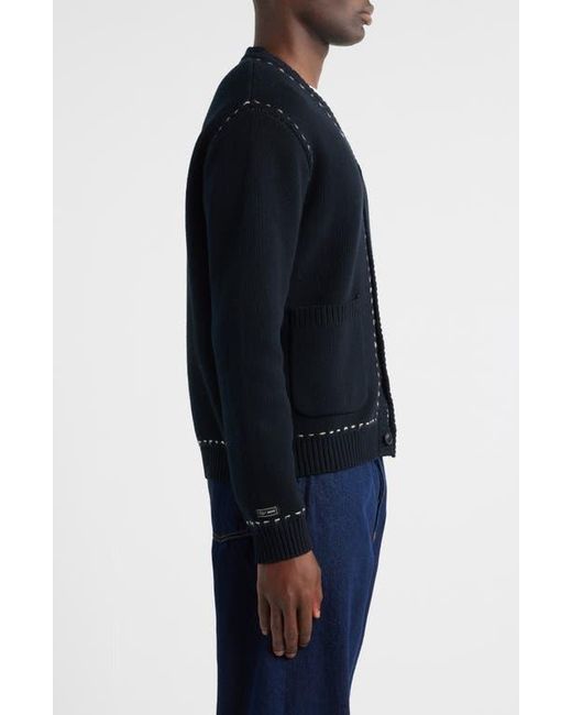 Percival Black Module Boxy Cardigan for men