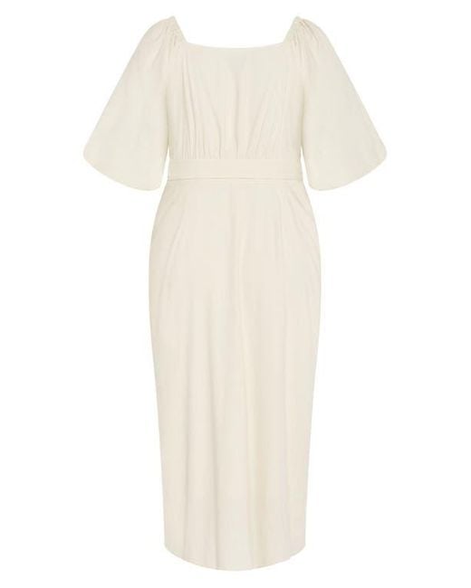 City Chic White Claudine Wrap Dress