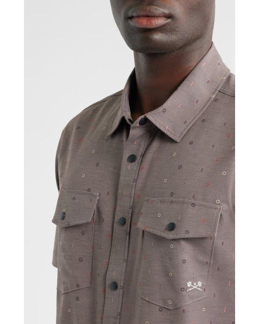 Dark Seas Brown Madison Button-Up Shirt for men