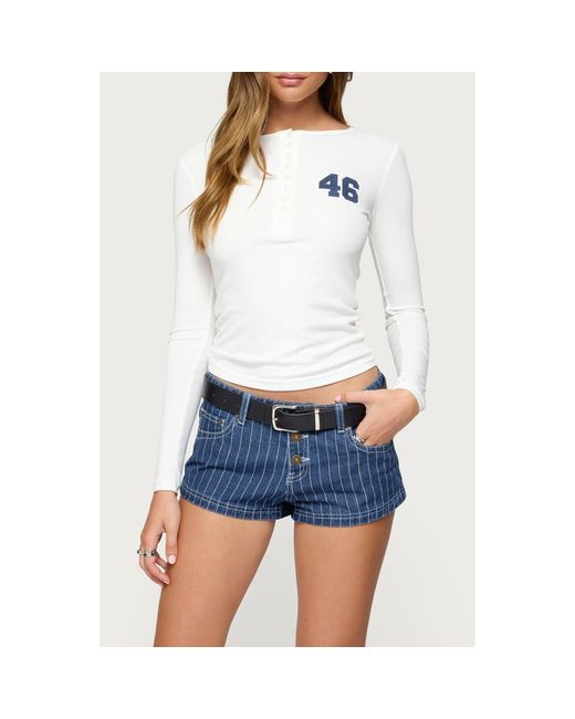 Edikted White 46 Henley Top