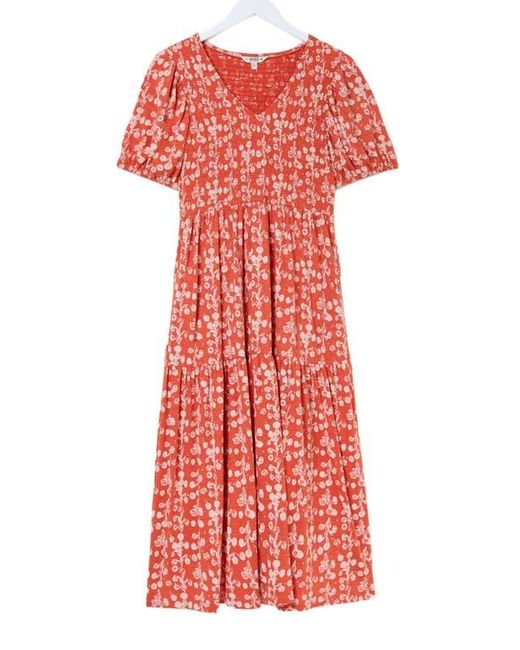 FatFace Red Plus Size Danielle Midi Dress