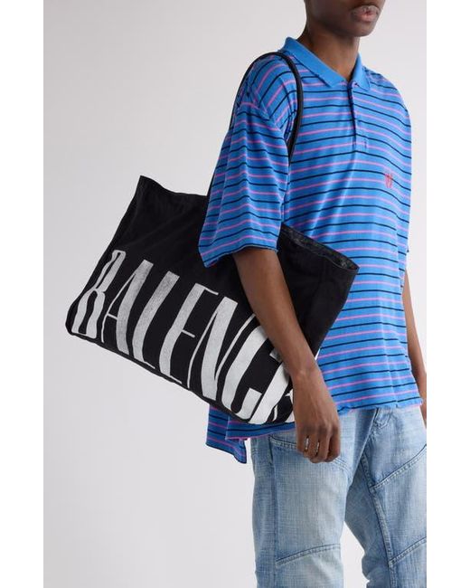 BALENCIAGA EDITOR EAST-WEST トートバッグ ラージ Balenciaga Editor East-West Large Tote Bag in Black for Men