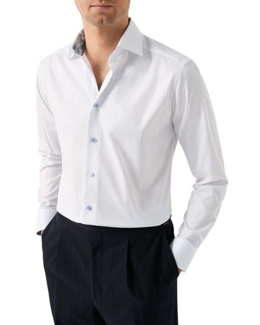 slim fit dress slacks White Signature Twill Slim Fit Dress Shirt