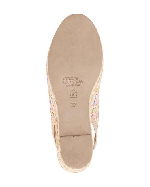 Andre Assous Metallic Audrey Espadrille Wedge Sandal