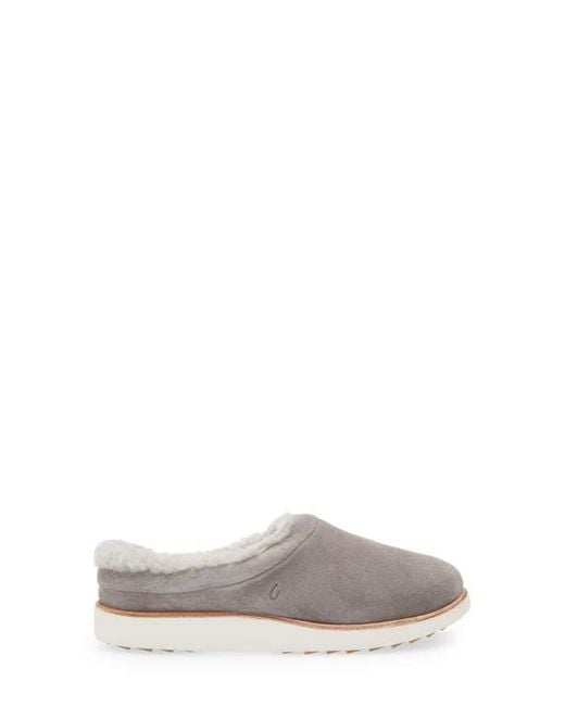 Olukai Gray Mani Genuine Shearling Slipper
