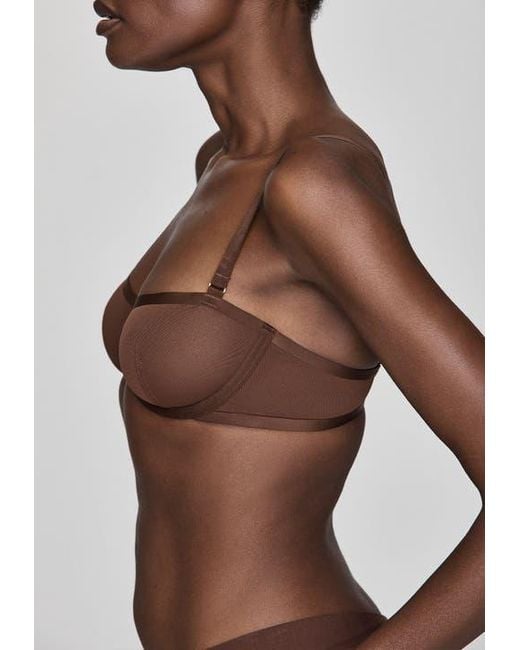 CUUP Brown The Balconette Mesh Underwire Bra