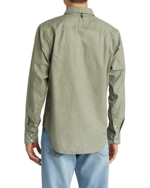 Rag & Bone Green Fit 2 Solid Cotton Button-up Shirt for men