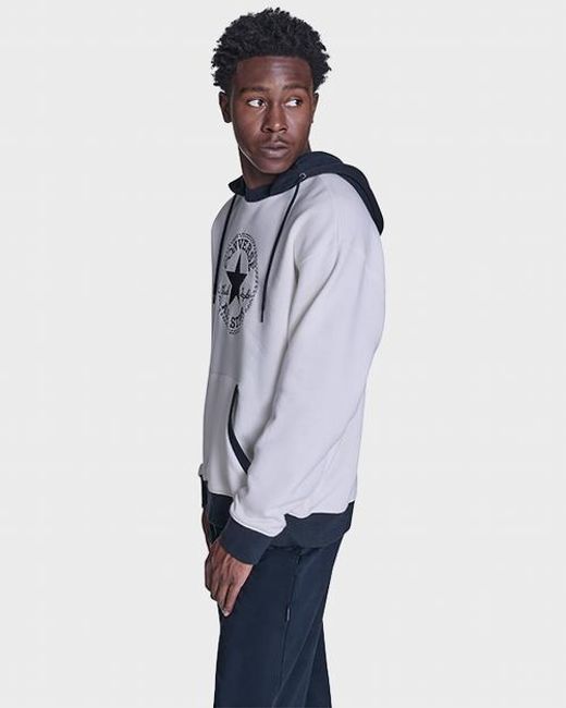 Converse Blue Chuck Taylor Patch Two-Tone Hoodie for men