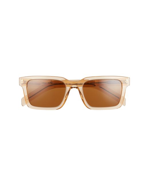 Prada 52mm Rectangle Sunglasses - Amber Crystal/ Brown for men