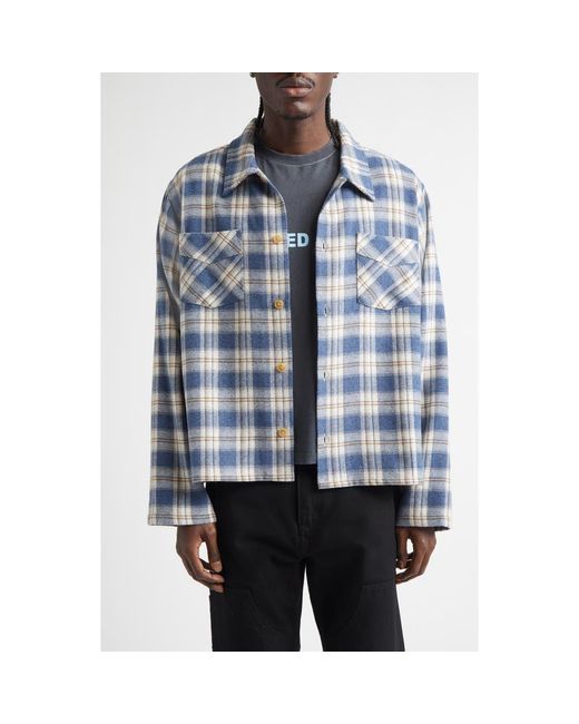 Stockholm Surfboard Club Club Plaid Overshirt in Blue for Men | Lyst